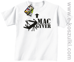 Mac Gyver - koszulka dziecięca biały