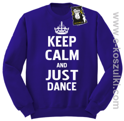 Keep calm and just dance - bluza dla tancerza bez kaptura fioletowa