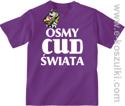 Ósmy cud świata - koszulka dziecięca fioletowa