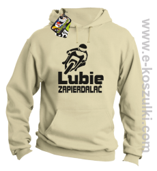 Lubie zapierdalać - bluza z kapturem beżowy