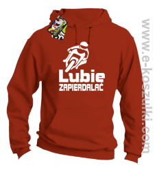 Lubie zapierdalać - bluza z kapturem pomarańczowy