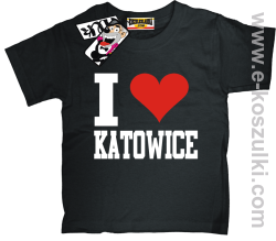 I love Katowice koszulka dziecięca - czarny