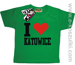 I love Katowice koszulka dziecięca - zielona
