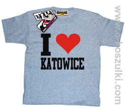 I love Katowice koszulka dziecięca - melanż