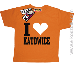 I love Katowice koszulka dziecięca - pomarańczowy