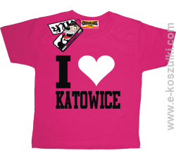 I love Katowice koszulka dziecięca - różowy