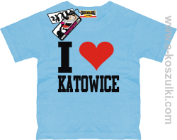 I love Katowice koszulka dziecięca - błękitny