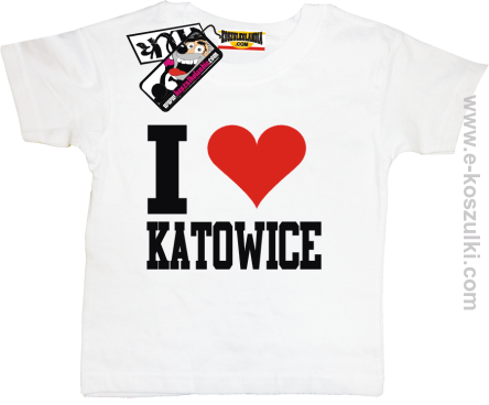 I love Katowice koszulka dziecięca - biały