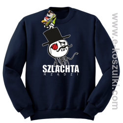 Szlachta rządzi - bluza bez kaptura granatowa