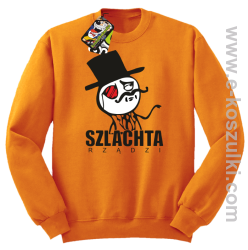 Szlachta rządzi - bluza bez kaptura pomarańczowa