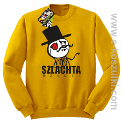 Szlachta rządzi - bluza bez kaptura żółta
