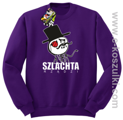 Szlachta rządzi - bluza bez kaptura fioletowa