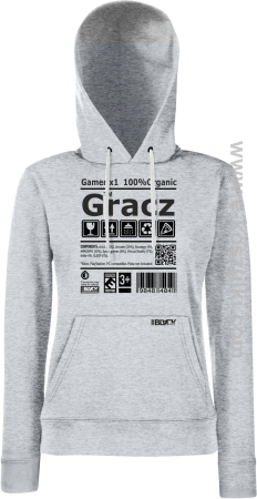 Gracz GAMER - bluza z kapturem damska 