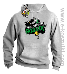 Emerytowany górnik Zielony Górniczy - bluza z kapturem melanż 