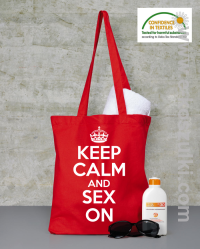 Keep Calm and sex on - Eco torba czerwona