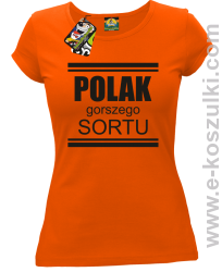 POLAK gorszego sortu - koszulka damska pomarańczowa 