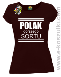 POLAK gorszego sortu - koszulka damska brązowa 
