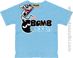 Bomb stickers koszulka dziecięca - błekitny