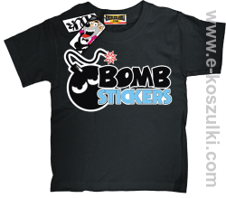 Bomb stickers koszulka dziecięca - czarny