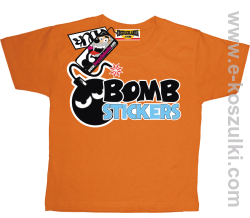 Bomb stickers koszulka dziecięca - pomarańczowy