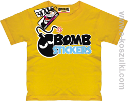 Bomb stickers koszulka dziecięca - żółty