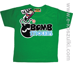 Bomb stickers koszulka dziecięca - zielony