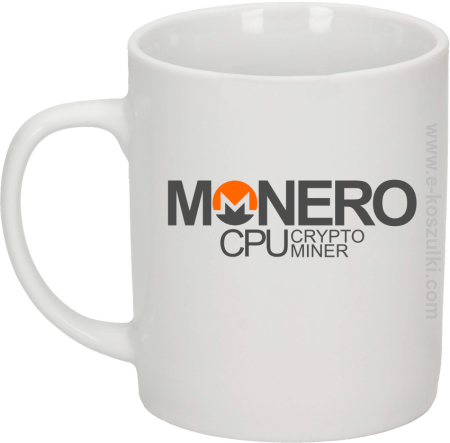 MONERO CPU CryptoMiner - kubek biały 330 ml 