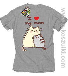 I love my Mom Two Sweety Cats - koszulka damska STANDARD melanż 