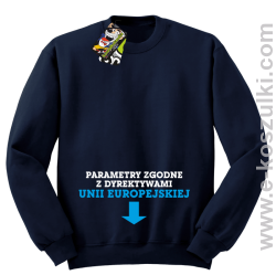 Parametry zgodne z dyrektywami UE  - bluza bez kaptura  granatowy