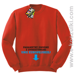 Parametry zgodne z dyrektywami UE  - bluza bez kaptura czerwony