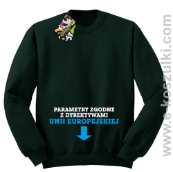 Parametry zgodne z dyrektywami UE  - bluza bez kaptura butelkowy