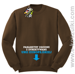 Parametry zgodne z dyrektywami UE  - bluza bez kaptura brązowy