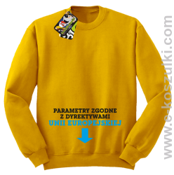 Parametry zgodne z dyrektywami UE  - bluza bez kaptura żółty