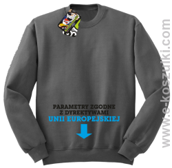 Parametry zgodne z dyrektywami UE  - bluza bez kaptura szary