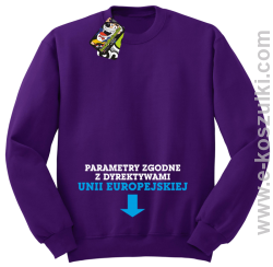 Parametry zgodne z dyrektywami UE  - bluza bez kaptura fioletowy