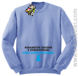 Parametry zgodne z dyrektywami UE  - bluza bez kaptura błękitny