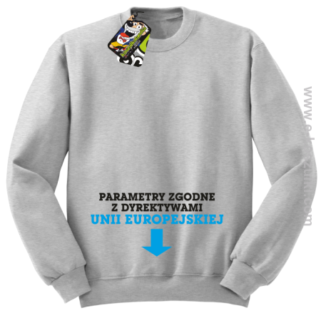 Parametry zgodne z dyrektywami UE  - bluza bez kaptura