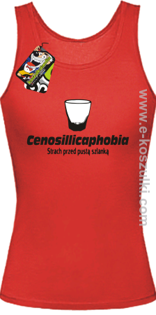 Cenosillicaphobia strach przed szklanką - top damski