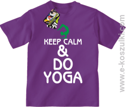 Keep Calm & DO YOGA - koszulka dziecięca fioletowy