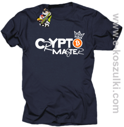 CryptoMaster CROWN - koszulka męska granatowa