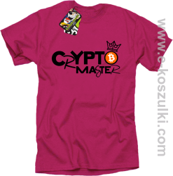 CryptoMaster CROWN - koszulka męska fuksja