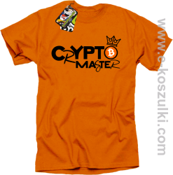 CryptoMaster CROWN - koszulka męska pomarańczowa