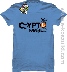 CryptoMaster CROWN - koszulka męska błękitna