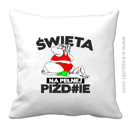 Święta na pełnej Piź#zie - poduszka 