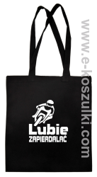 Lubie zapierdalać - torba z nadrukiem czarny