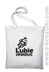 Lubie zapierdalać - torba z nadrukiem biały