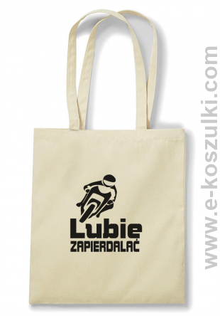 Lubie zapierdalać - torba z nadrukiem beżowy