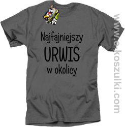 Najfajniejszy urwis w okolicy - koszulka męska szara