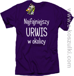 Najfajniejszy urwis w okolicy - koszulka męska fioletowa