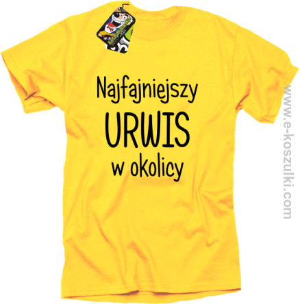 Najfajniejszy urwis w okolicy - koszulka męska żółta